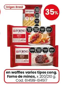Coto Forno de minas en waffles varios tipos cong. oferta