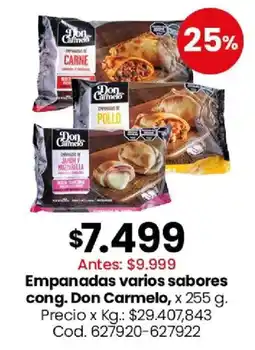 Coto Don carmelo empanadas varios sabores cong. oferta