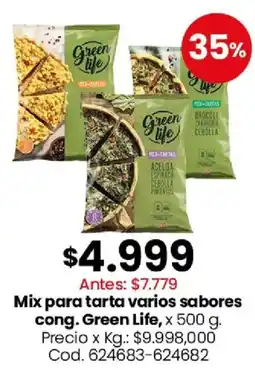 Coto Green life mix para tarta varios sabores cong. oferta