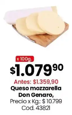 Coto Don genaro queso mozzarella oferta