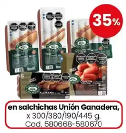 Coto Unión ganadera en salchichas oferta