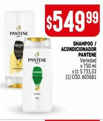 Makro Shampoo/acondicionador pantene 750ml oferta