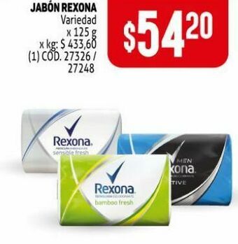 Makro Jabón rexona 125g oferta