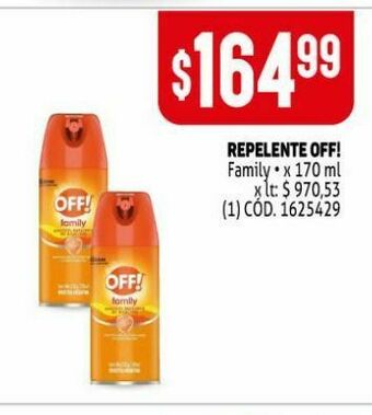Makro Repelente off family 170ml oferta