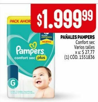 Makro Pañales pampers confort sec oferta