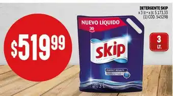 Makro Detergente skip 3l oferta