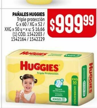 Makro Pañales huggies triple protección oferta
