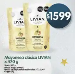 Supermercados Buenos Días Livian mayonesa clásica oferta
