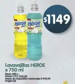 Supermercados Buenos Días Heroe lavavajillas oferta