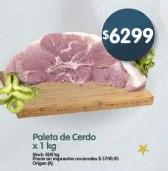 Supermercados Buenos Días Paleta de cerdo oferta