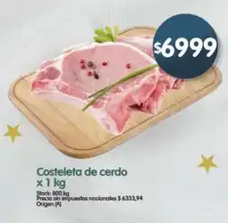 Supermercados Buenos Días Costeleta de cerdo oferta