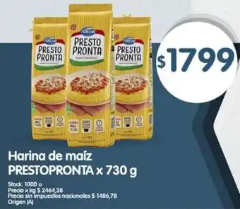 Supermercados Buenos Días Prestopronta harina de maíz oferta