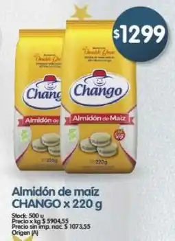 Supermercados Buenos Días Chango almidón de maíz oferta