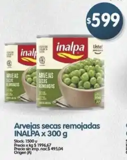 Supermercados Buenos Días Inalpa arvejas secas remojadas oferta