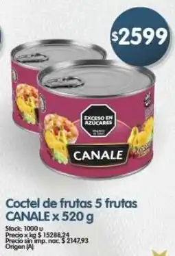 Supermercados Buenos Días Canale coctel de frutas 5 frutas oferta