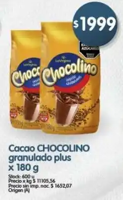 Supermercados Buenos Días Chocolino cacao granulado plus oferta