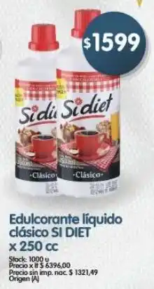 Supermercados Buenos Días Si diet edulcorante líquido clásico oferta