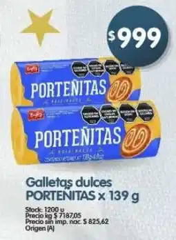 Supermercados Buenos Días Portenitas galletas dulces oferta