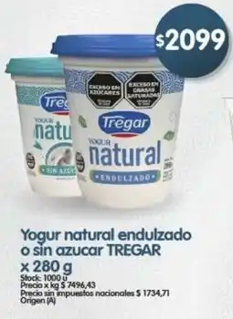 Supermercados Buenos Días Tregar yogur natural endulzado o sin azucar oferta