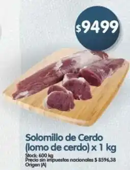 Supermercados Buenos Días Solomillo de cerdo oferta