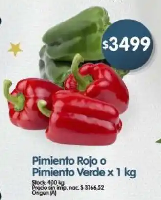 Supermercados Buenos Días Pimiento rojo o pimiento verde oferta