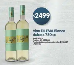 Supermercados Buenos Días Dilema vino blanco dulce oferta