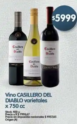 Supermercados Buenos Días Casillero del diablo vino varietales oferta
