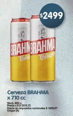 Supermercados Buenos Días Brahma cerveza oferta