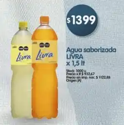 Supermercados Buenos Días Livra agua saborizada oferta