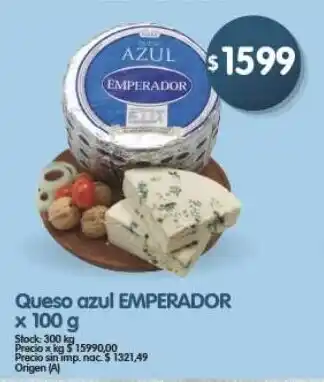 Supermercados Buenos Días Emperador queso azul oferta
