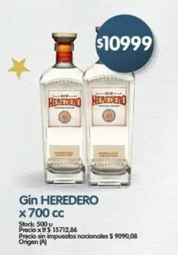 Supermercados Buenos Días Heredero gin oferta