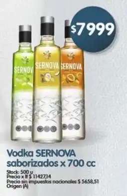 Supermercados Buenos Días Sernova vodka saborizados oferta