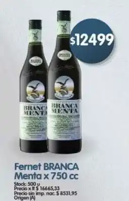 Supermercados Buenos Días Branca fernet menta oferta