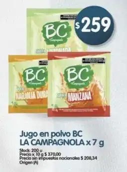 Supermercados Buenos Días La campagnola jugo en polvo bc oferta