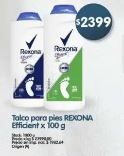 Supermercados Buenos Días Rexona talco para pies efficient oferta