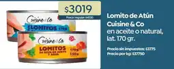 Supermercados Vea Cuisine & Co lomito de atún en aceite o natural, lat. oferta