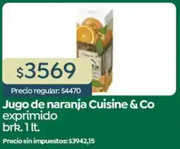 Supermercados Vea Cuisine & Co jugo de naranja exprimido brk. oferta