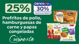 Supermercados Vea Cuisine & Co prefritos de pollo, hamburguesas de carne y papas congeladas oferta