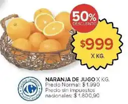 Carrefour Market Naranja de jugo oferta