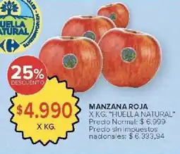Carrefour Market Huella natural manzana roja oferta
