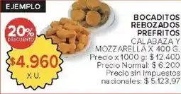 Carrefour Market Bocaditos rebozados prefritos calabaza y mozzarella oferta