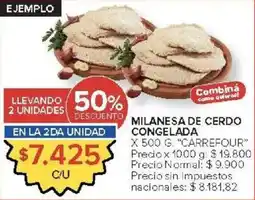 Carrefour Market Carrefour milanesa de cerdo congelada oferta