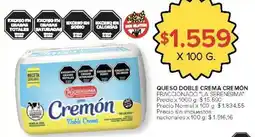 Carrefour Market La serenísima queso doble crema cremon fraccionado oferta