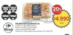 Carrefour Market El mercado palmeritas de manteca oferta