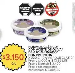 Carrefour Market Carrefour clasic hummus clásico/ con aceite de oliva! de ajo ahumado/ con pimenton oferta