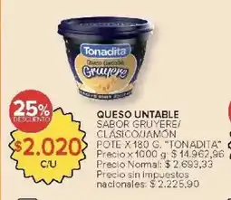 Carrefour Market Tonadita sabor gruyere/ clásico/jamón pote oferta