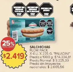 Carrefour Market Paladini salchichas flow pack oferta