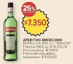 Carrefour Market Gancia aperitivo americano botella oferta