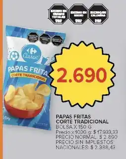 Carrefour Market Papas fritas corte tradicional bolsa oferta