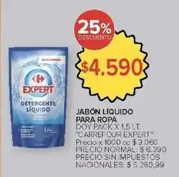 Carrefour Market Carrefour expert jabón líquido para ropa doy pack oferta
